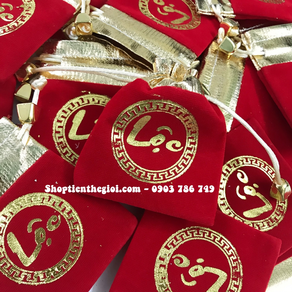 Túi Gấm Nhung Chữ LỘC - SP005135